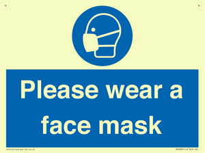 Please wear a face mask